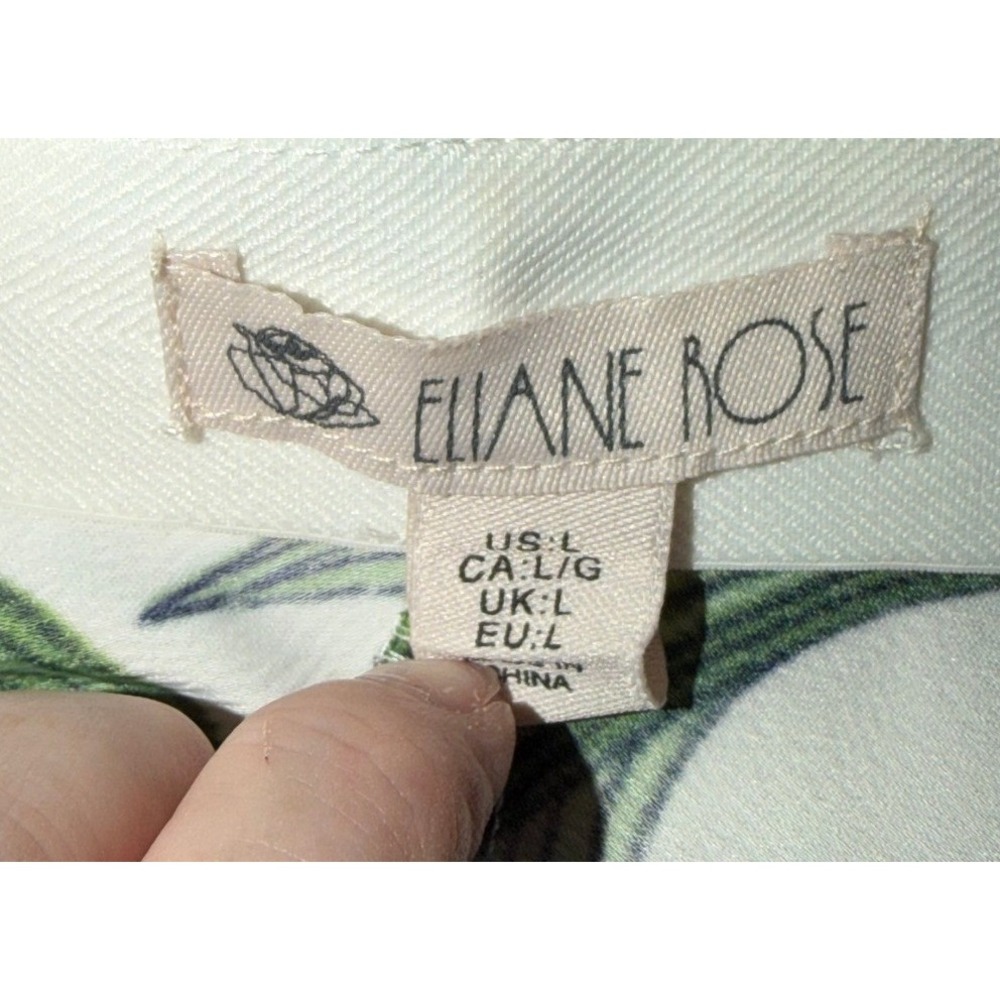Eliane Rose NEW Tropical Palm Leaf Two Piece Set  Top‎ Skirt Resort Wear Size L - Picture 5 of 14